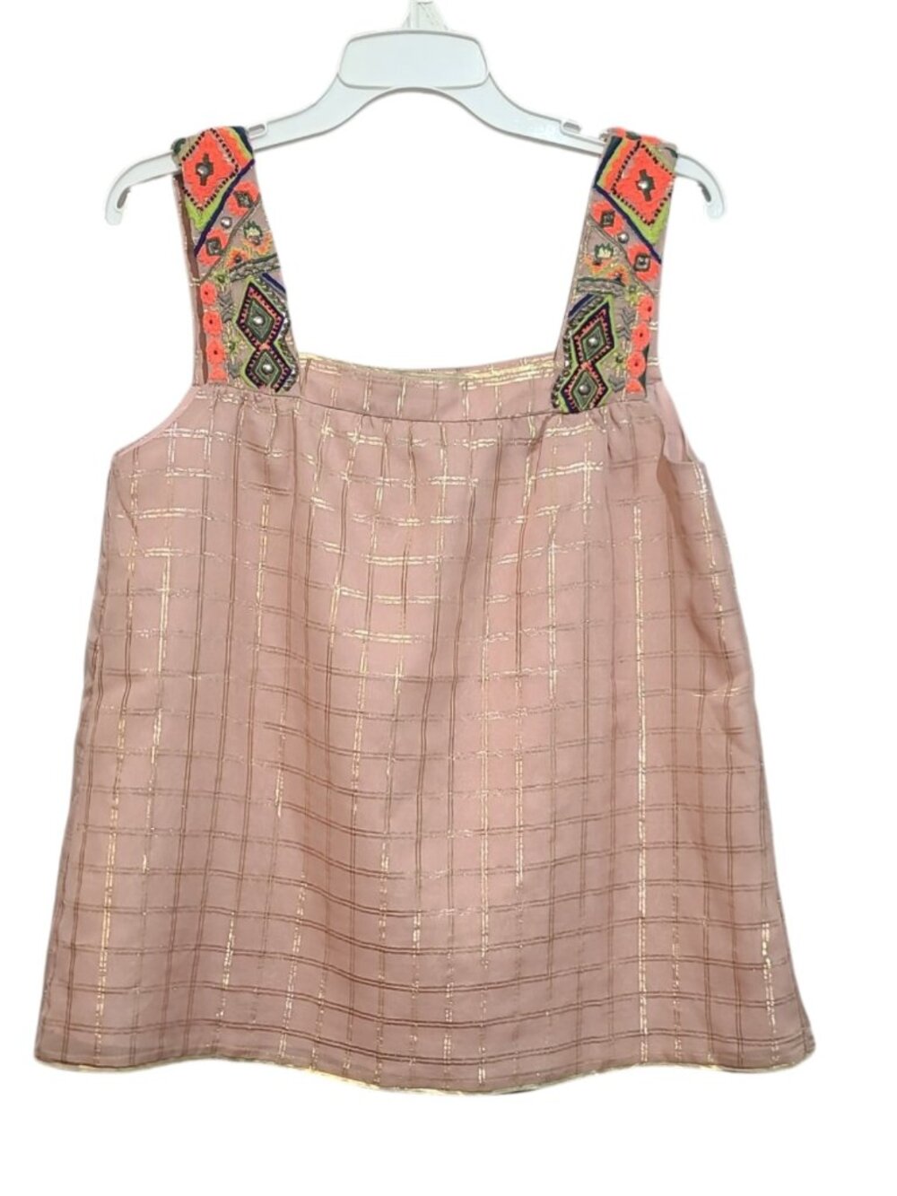 Anthropologie Sunlight Hours Tank Top by Vineet Bahl Women Medium